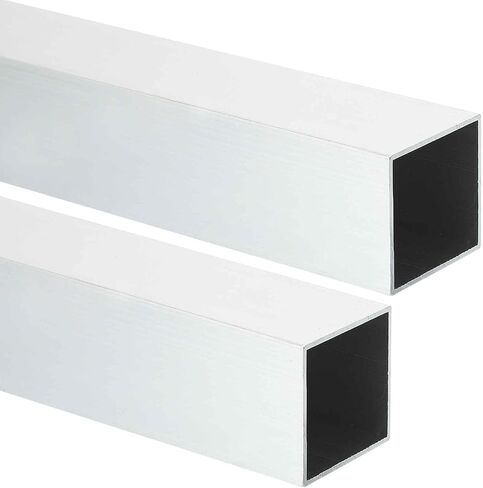MECCANIXITY Aluminum Square Tubing,1.57"x1.57"x16" Long 0.04" Wall Thick 6063 Aluminum Square Tube Seamless Structural Metal Profile Hardware for Construction DIY Home Decor Furniture 2pcs in Kuwait