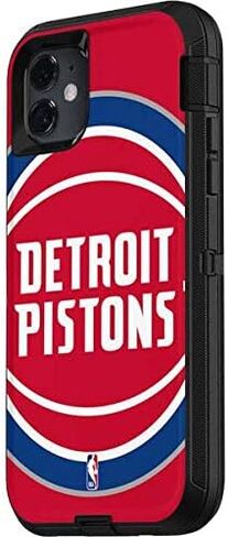 ملصق Skinit متوافق مع حافظة OtterBox Defender iPhone 11 - تصميم شعار كبير مرخص رسميًا من NBA Detroit Pistons in Kuwait