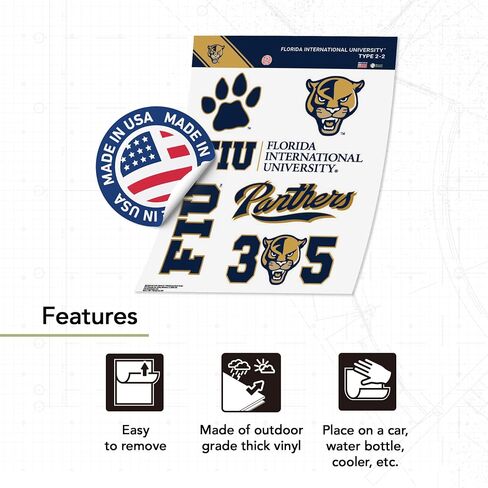 Desert Cactus Florida International University Sticker Panthers FIU Vinyl Decals Laptop Water Bottle Car Scrapbook T2 (Type 2-2) in Saudi Arabia