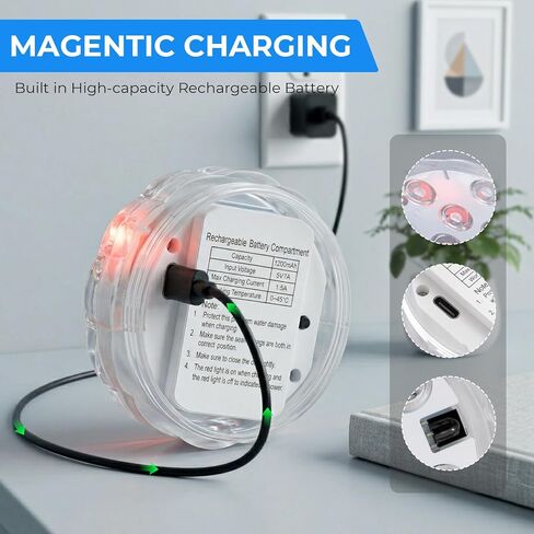 أضواء القارب القابلة لإعادة الشحن من Seaponer - مصابيح LED مقاومة للماء IPX8 مع جهاز تحكم عن بعد، RGB متعدد 25 لونًا، للأضواء الداخلية على سطح السفينة، قارب صيد الكاياك البط جون باس، 4 عبوات in Kuwait