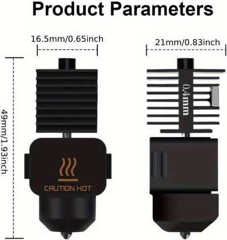 2 Pack 0.2mm Hardened Steel Nozzle Hotend Kit for Bambu Lab A1 & A1 Mini | High Temperature Upgrade Replacement, 3D Printer, Includes Silicone Socks, Extruder Assembly Accessories in Kuwait