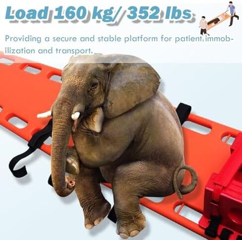 Portable Stretcher-Emergency Rescue Floating Spine Board Stretcher for Water Rescue, Portable Life-Saving Equipment for Pools and Seaside,（Orange） in Kuwait