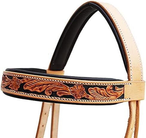 CHALLENGER Horse Western Leather Sunflower Bitless Sidepull Bridle Reins Hackamore 77RS26TN in Kuwait