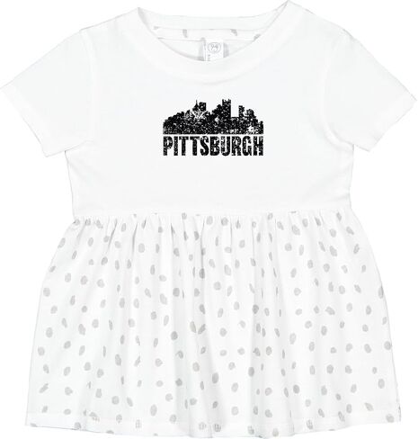 inktastic Pittsburgh Skyline Grunge Infant Dress in Kuwait