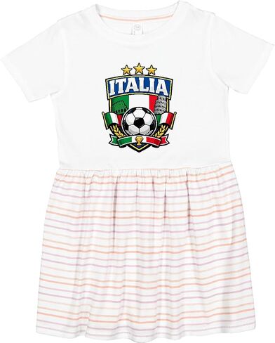 inktastic Italia Soccer Fan Toddler Dress in Kuwait