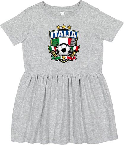 inktastic Italia Soccer Fan Toddler Dress in Kuwait
