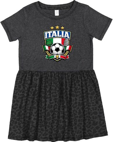 inktastic Italia Soccer Fan Toddler Dress in Kuwait
