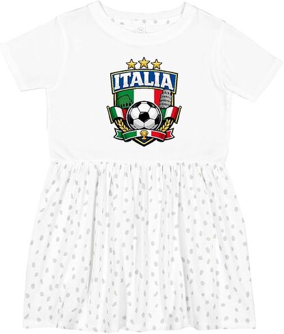 inktastic Italia Soccer Fan Toddler Dress in Kuwait