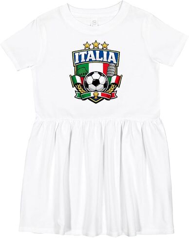 inktastic Italia Soccer Fan Toddler Dress in Kuwait