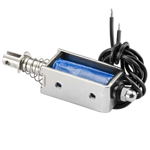 Heschen DC Solenoid Electromagnet, Push Pull Type, HS-0530B, DC24V 840mA, 10mm Stroke, Initial Force 0.5N, Max Keep Force 5N, Open Frame, Linear Motion in Kuwait