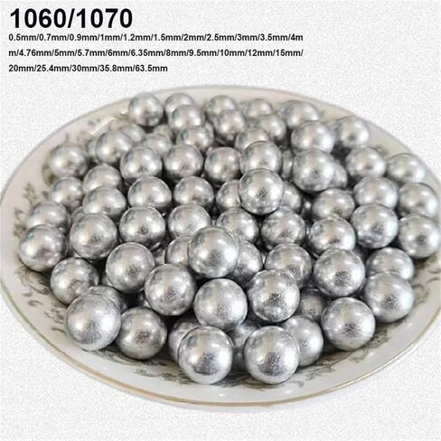 كرات ألومنيوم صلبة 1060/1070 كرة ناعمة دقيقة خرز نقي 0.5 ~ 63.5 مللي متر 1-200 قطعة (0.9 مللي متر-200 قطعة) in Kuwait
