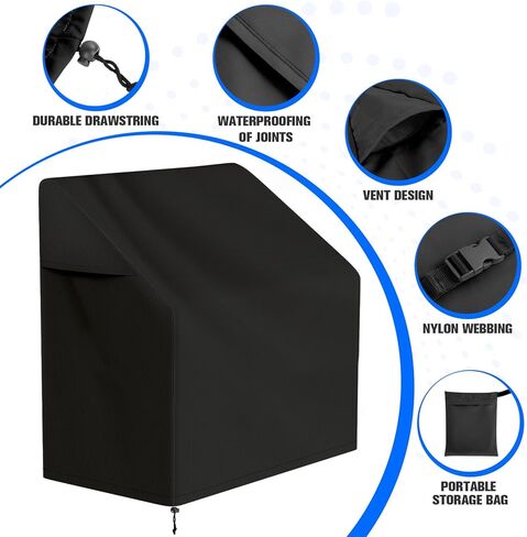 Waterproof Universal Leaning Post Cover, 900D Marine Grade Polyester Fabric Center Console Boat Swing Back Seat Cover, 47" H x 41" W x 24" D, Black in Kuwait