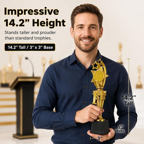 جائزة Hemoton Gold Star Trophy، كأس فائز بلاستيكي كبير للبطولات الرياضية، جائزة المركز الأول لمسابقات الأطفال والكبار، حفل مكافأة لعبة كرة القدم Spelling Bee in Kuwait
