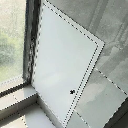 لوحة وصول للحوائط الجافة قابلة للقفل - باب فحص السباكة العازل للصوت، مقاس 14 × 34 بوصة (36 × 86 سم) مع مفتاحين، وغطاء فتحة تثبيت على شكل حرف F للوصول إلى فتحة الحائط in Kuwait