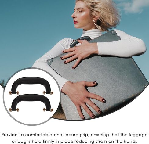 Suitcase Handle Replacement Comfortable Carrying Handles 2pcs Leather with Firm Grip and Sturdy Design for Luggage and Bags for Carrying Luggage and Bags in Kuwait