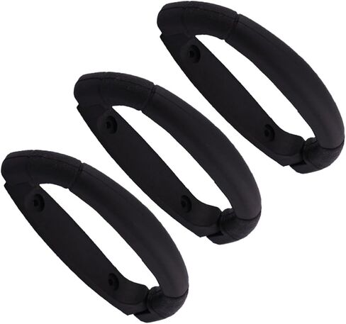 Veemoon 3pcs Black Plastic Box Handle for Lithium Battery Cases Compact Matte Finish Pull Handles with Injection Molded Design Lightweight Replacement Grip for Solar Panel Cases Cabinets in Kuwait