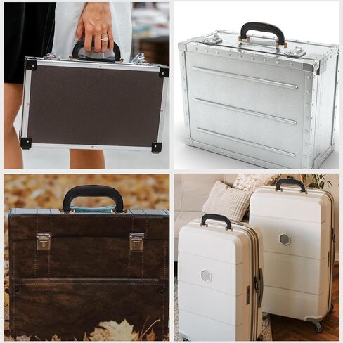 Luggage Handle Replacement Grip Sturdy and Resistant to Damage for Carrying Luggage and Bags Leather 2pcs Reduces Strain on Hands for Suitcase and Bag in Kuwait