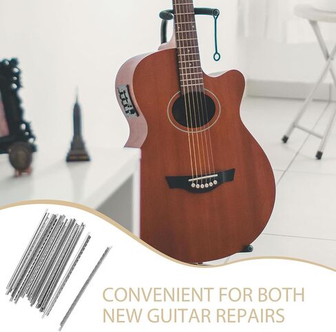 Toyvian 19pcs White Copper Guitar Fret Wire Set for Small and Folk Guitars Nickel Material Easy Installation and Versatile Compatibility Professional Use Acoustic and Classical Frets in Kuwait