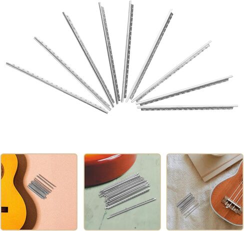 FRCOLOR Guitar Fret Wire Set Protecting Fingerboard and Strings Professional Use 19pcs White Copper High Strength Sturdy Nickel Material Acoustic Parts for Electric and Classical Guitars in Kuwait