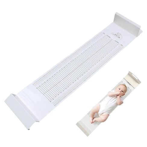 balacoo Infant Height Measure Tool 52.75 Inch Foldable Baby Height Ruler Safe Measuring Mat Skin Friendly for Newborn Toddlers Home and Clinical Use in Kuwait