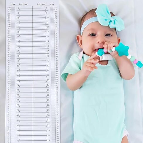 balacoo Infant Height Measure Tool 52.75 Inch Foldable Baby Height Ruler Safe Measuring Mat Skin Friendly for Newborn Toddlers Home and Clinical Use in Kuwait