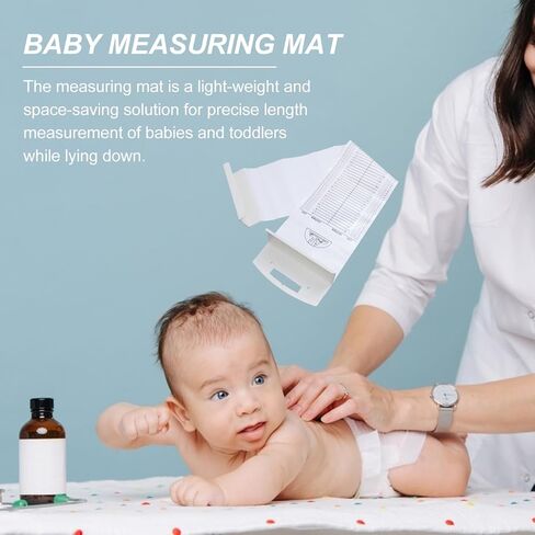 balacoo Infant Height Measure Tool 52.75 Inch Foldable Baby Height Ruler Safe Measuring Mat Skin Friendly for Newborn Toddlers Home and Clinical Use in Kuwait