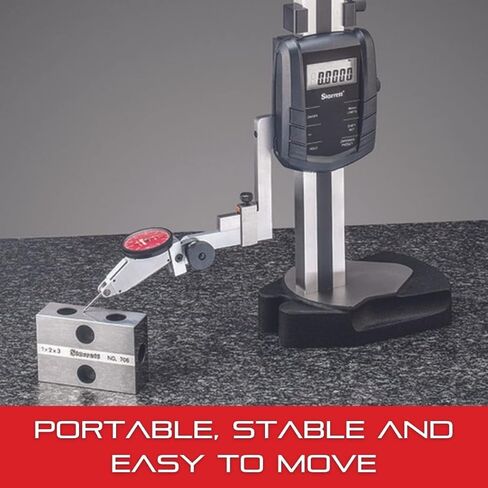 مقياس الارتفاع الرقمي الإلكتروني Starrett، مخرج SPC مع جهاز الكتابة - نطاق 0-12 بوصة، دقة 0.0005 بوصة، تشغيل/إيقاف يدوي، شاشة LCD كبيرة - 3754-12/300 in Kuwait