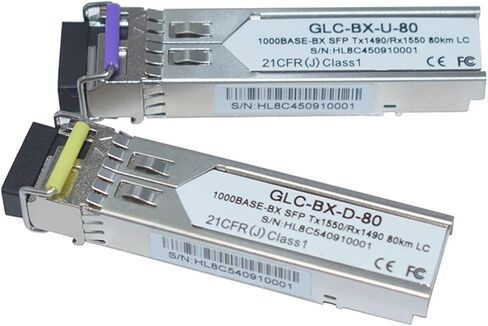 3 Pairs of Optical Module SFP 1.25G Tx1490nm/Rx1550nm Tx1550nm/Rx1490nm 80km GLC-BX-D/U-80 DOM SFP Transceivers in Kuwait