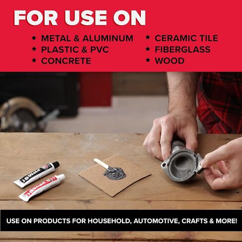 J-B Weld ClearWeld 5 Minute Epoxy, Clear, Syringe, 2 Pack, 50112-2 & 8265S Original Cold-Weld Steel Reinforced Epoxy - 2 oz. in Kuwait