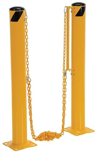 Vestil DCBB-42-4.5 حاجز سلسلة حوض فولاذي 4.5 بوصة قطر أصفر in Kuwait