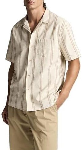 Vince Men's Cove Stripe Cabana Shirt in Kuwait