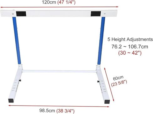 Adjustable Height Hurdles Training Equipment， Adjustable Height 30-42In Agility Hurdles Outdoor Workout Training Pole Set Professional Hurdle in Kuwait