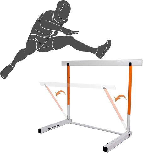 High School Gym Practice Hurdles Foldable, Track and Field Hurdles Training Equipment Adjustable, Space Saving Kids Adults Speed Agility Hurdles in Kuwait
