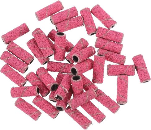 Baluue Portable Nail Sanding Bands with 3.1mm Mandrel Bit 50pcs Multipurpose Pink Tungsten Steel Rings for Manicure and Pedicure for Nail Salon Use and Home Manicure in Kuwait