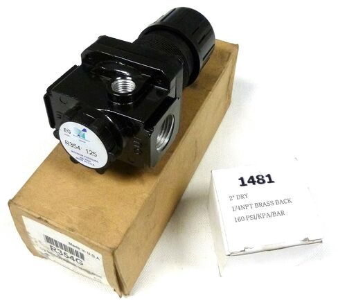 Arrow Pneumatics R354G 1/2 "Reg، مقياس، 3 نقاط. مقبض قفل، 40 درجة فهرنهايت إلى 120 درجة فهرنهايت، 250 رطل لكل بوصة مربعة أقصى ضغط 1/4" منافذ التدفق الكامل in Kuwait