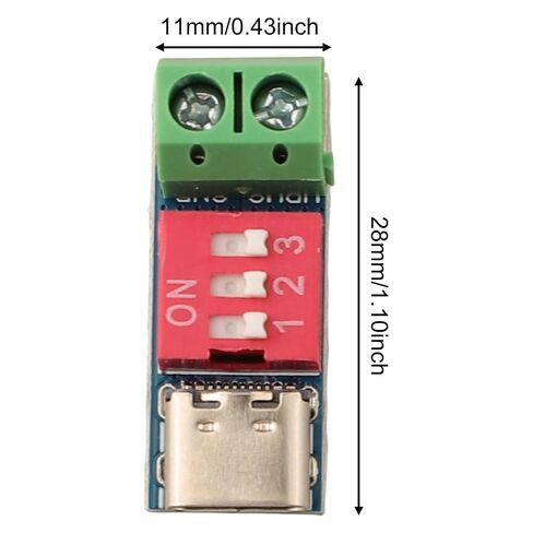 وحدة لوحة تشغيل USB-C PD، لوحة شرك للشحن السريع مكونة من 5 قطع مع مفتاح تعديل الجهد الكهربي، تدعم PD3.0 QC حتى 100 وات لمشاريع إمداد الطاقة بنفسك in Kuwait