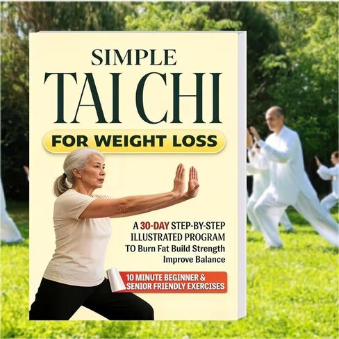 Tai Chi 30-Day Illustrated Program, 10-Minute Beginner Senior-Friendly Routines for Home, Balance, Low-Impact Fitness, A1 in Kuwait