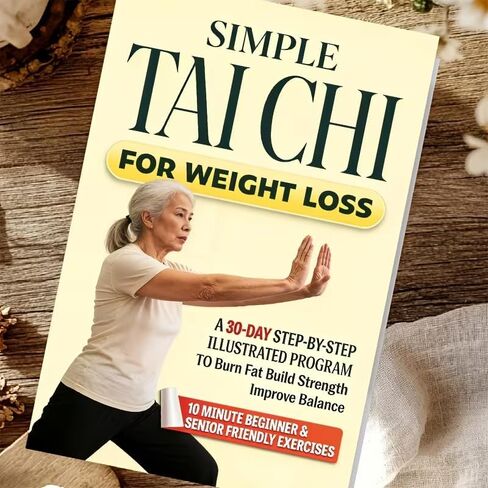Tai Chi 30-Day Illustrated Program, 10-Minute Beginner Senior-Friendly Routines for Home, Balance, Low-Impact Fitness, A1 in Kuwait