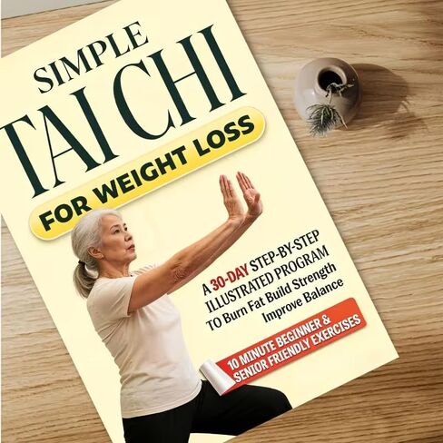 Tai Chi 30-Day Illustrated Program, 10-Minute Beginner Senior-Friendly Routines for Home, Balance, Low-Impact Fitness, A1 in Kuwait