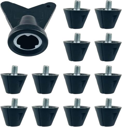 Football Boot Studs Spikes Non-Slip Stable Grip for Soccer and Rugby Cleats with 5mm Thread for Compatible with Standard Football Boots for Outdoor Sports Training and Match Use(13mm) in Kuwait