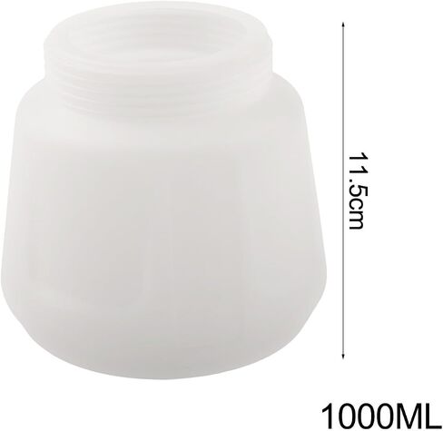 1L Paint Cup Storage Container with Thread for Electric Sprayer Sturdy ABS Leak Proof Organizer for Garage Home White 1000ml Replacement Bottle in Kuwait