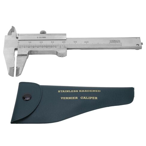 Vernier Caliper, 50mm Vernier Caliper, Measuring Tool 0.05mm Accuracy Metric Imperial Dual Scale Stainless Steel Range 0‑50mm Inside Outside Depth Step Measurements in Kuwait