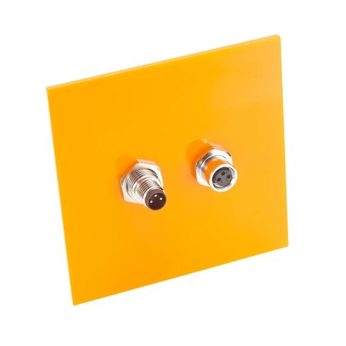 M8 A-Code 3 Pin ذكر إلى أنثى موصل حاجز مستقيم صناعي مستشعر دائري موصل IP67 محمي من خلال لوحة تركيب مقبس وعاء للتحكم في أتمتة نظام الإدخال/الإخراج (2 قطعة) in Kuwait