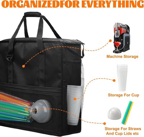 حقيبة حمل محمولة لآلة Ninja Slushie، FS300/FS301Ninja Slushie Accessories، حقيبة سفر مبطنة سميكة مع فتحة جانبية لسهولة الوصول in Kuwait