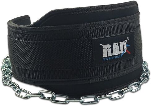 RAD Weighted Dip Belt for Men Comfortable Material Neoprene & Nylon Weight Pullups Squat Belt with Chain Weight Lifting Waist Dipping Belt for Workout in Kuwait