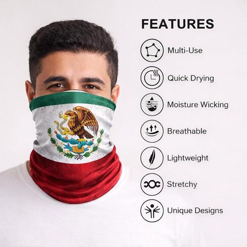 2026 Soccer Mexico Fan Kit Shirt Scarf Headband Bracelet Face Paint Set 4 Pieces (4 Pcs) in Kuwait