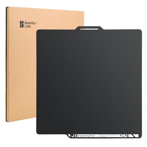 لوحة بناء PEI ناعمة ومزخرفة مزدوجة الجوانب من الخيزران الأصلي لطابعة Bambu Lab X1C/X1/X1E/ P1P/P1S/A1 ثلاثية الأبعاد، منصة سطحية قابلة للإزالة بطبقة زنبركية PEI مزدوجة الجوانب 257 × 257 مم in Kuwait