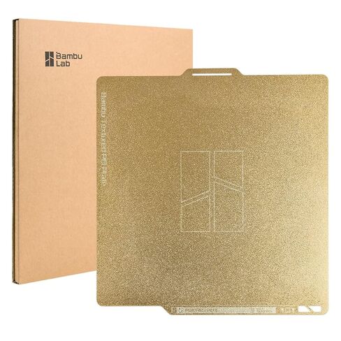 لوحة بناء PEI ناعمة ومزخرفة مزدوجة الجوانب من الخيزران الأصلي لطابعة Bambu Lab X1C/X1/X1E/ P1P/P1S/A1 ثلاثية الأبعاد، منصة سطحية قابلة للإزالة بطبقة زنبركية PEI مزدوجة الجوانب 257 × 257 مم in Kuwait