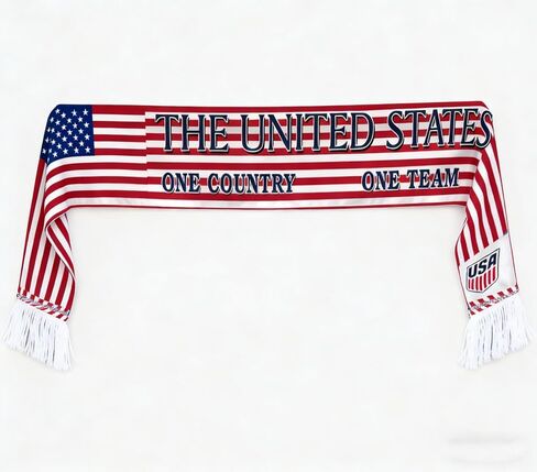 American Fan Scarf,With Stars And Stripes And Tassels,a Patriotic Sports Scarf,Suitable For The 2026 World Cup And Various Holiday Parties,a Must-Have For Fans (55.1 Inches x 5.9 Inches) in Kuwait