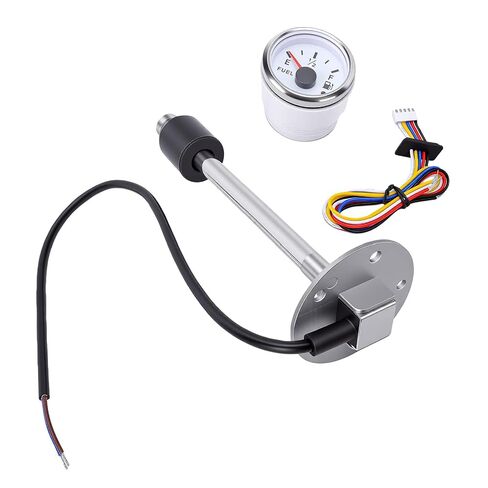 JTLB Fuel Water Level Sending Unit Fuel Tank Sender Marine Sender 7in 240 to 33 Ohm Gauge Kit SUS316 Stainless Steel with Multi Color Backlight IP67 for Boat Truck RV Car (Black Dial Black Bezel) in Kuwait